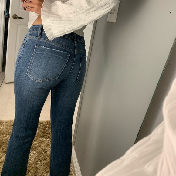 Vera Wang Floral Embroidered Jeans - Picture 3 of 8